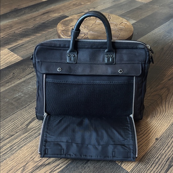 Yoshida & Co. Porter Elder Briefcase Business Black Messenger Bag Nylon Leather - Picture 10 of 13